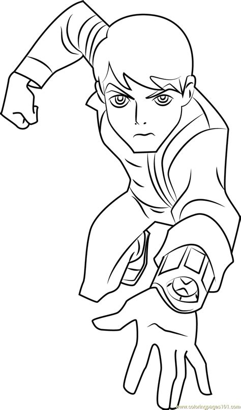 Ben 10 Omniverse Coloring Page for Kids - Free Ben 10 Printable