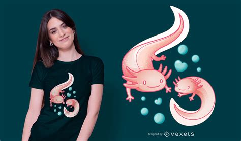Axolotls T Shirt Design Vector Download