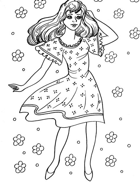 Free Games For Kids Fashionable Girls Coloring Pages 13