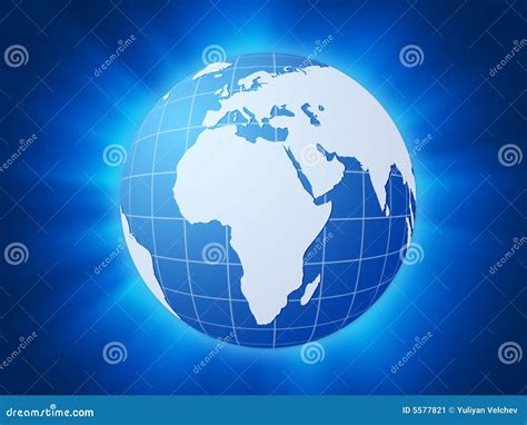 Blue World Globe Background Stock Illustration Illustration Of