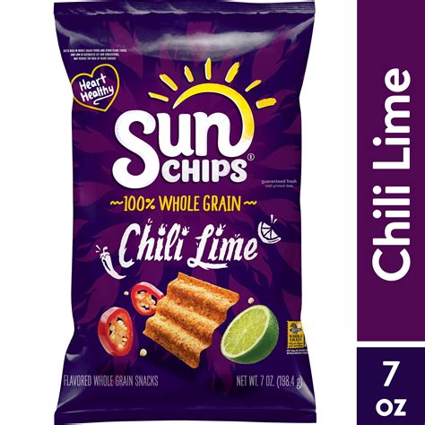 Sunchips Chili Lime Flavored Whole Grain Snacks 7 Oz Walmart Business