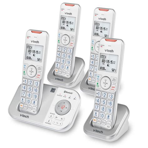 4 Handset Expandable Cordless Phone With Bluetooth Connect