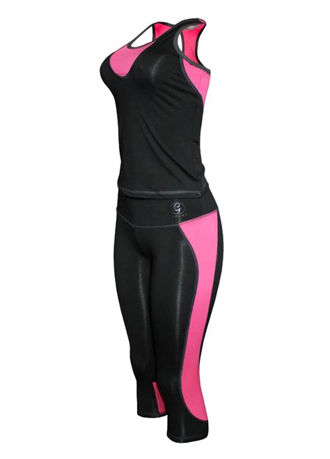Grip® Women’s Performance Athletic Racer Back Tank Top And Yoga Capri Legging Set Lillian Z S