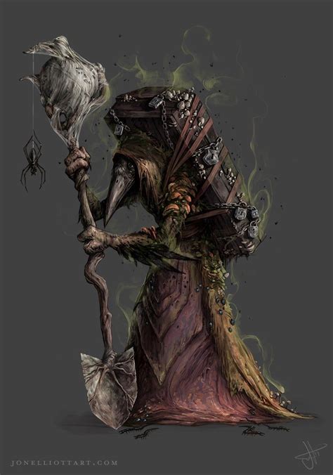 Oc Spore Druid Kenku Commission Dungeonsanddragons Dark Fantasy
