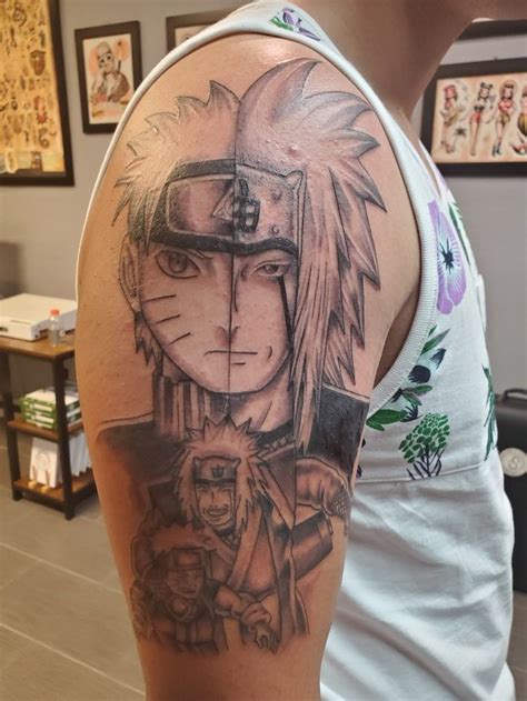 Naruto Jiraiya Half Face Tattoo Naruto Tattoo Naruto Jiraiya Naruto
