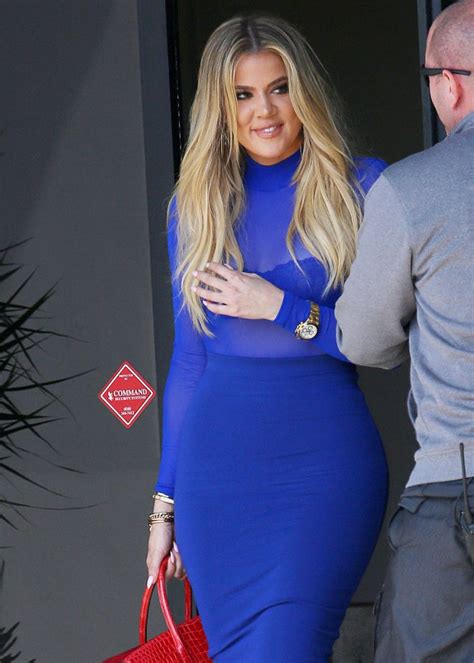 Khloe Kardashian In Blue Tight Dress 20 Gotceleb