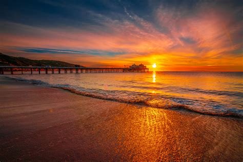 Malibu Pier Beach Sunset Red And Orange Clouds Fine Art Surfriders Beach