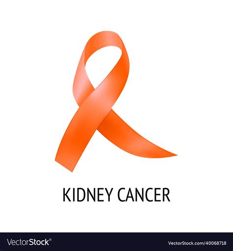 Kidney Cancer Ribbon Composition Royalty Free Vector Image
