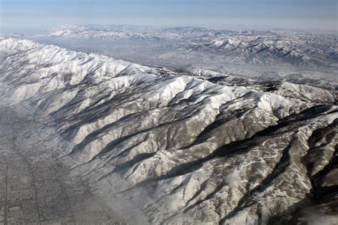 Aerial Photos Of Wasatch Fault Zone Utah A Seismic Hazard