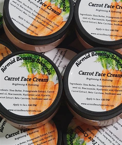 Brightening Carrot Face Cream Airmid Beauty Secrets