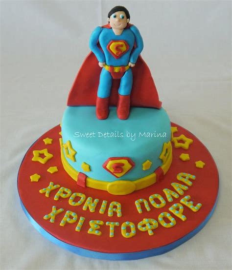 Superman Cake Decorated Cake By Marina Costa Cakesdecor