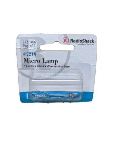2x 7219 12v 60ma Micro Lamp Bulb Radio Shack 272 1092 Equivalent Ebay