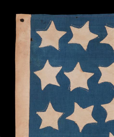 36 Star Antique American Flag Cornflower Blue Canton Ca 1864 1867
