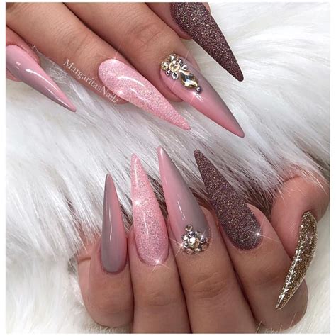 Gradient Pattern W Texture Not Nail Lengthshape Bling Stiletto