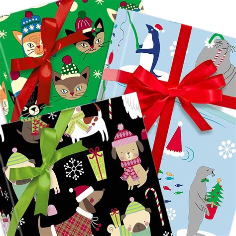Christmas Animals Wrapping Paper Shop