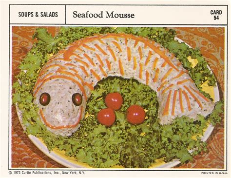 It's the perfect simple and healthy dinner recipe. Seafood Mousse | Vintage Recipe Cards