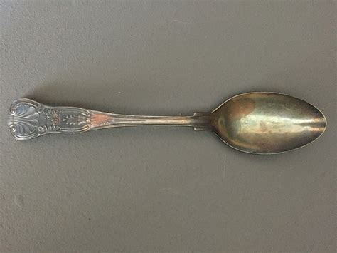 Vintage Usn Engraved Silverplate Serving Spoon Bohemian Woods