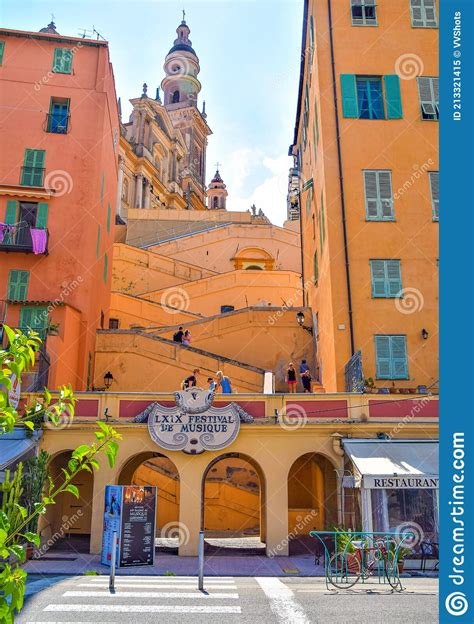 Old Town Steps Menton South Of France Editorial Image Image Of