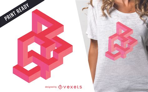 Pink Optical Illusion T Shirt Design Vector Download T Shirt Design