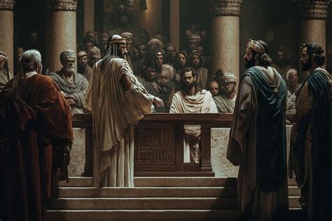O Julgamento De Jesus Diante De Pôncio Pilatos Via Sacra História Da