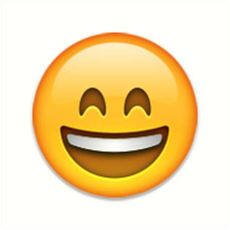 Grand Sourire Emoji Impressions Artistiques Par Nojams Redbubble