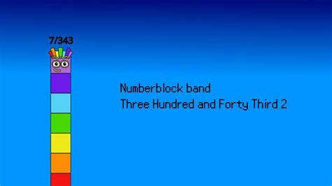 Numberblock Band Three Hundred And Forty Third 2 Youtube