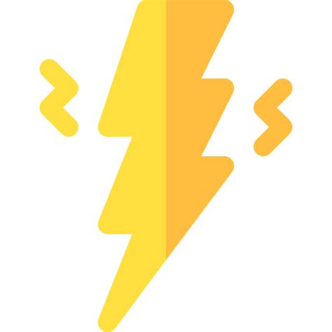 Thunder Basic Rounded Flat Icon