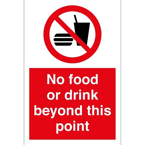 No Food Or Drink Beyond This Point Signs From Key Signs Uk
