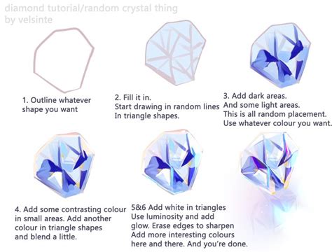 Diamondcrystal Step By Step Tutorial By Velsinte Drawing Tutorial