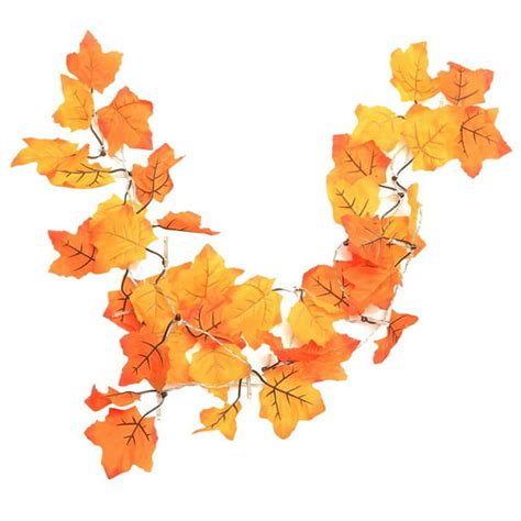 Maple Leaves String Lights Fall Garland Artificial Leaf Autumn Leaves
