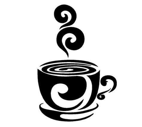 Download Swirly Coffee Cup Decal........Wall Art Vinyl Decal sticker