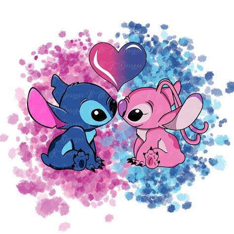 Télécharger des livres par fabien correch date de sortie: Stitch and Angel Sublimation Designs PNG Graphic Design T ...