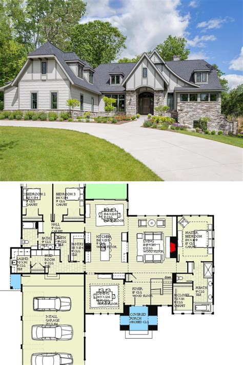 Single Story 5 Bedroom Tudor Home With Finished Lower Level Floor Plan