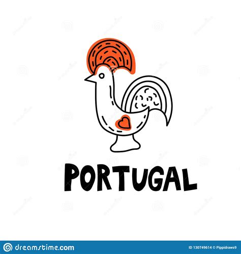 Portuguese Symbol Barcelos Rooster Vector Illustration Cartoondealer