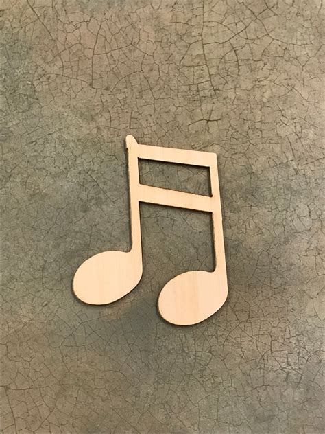 Double Sixteenth Music Note Wood Cutout Laser Cut Wood A425 Etsy