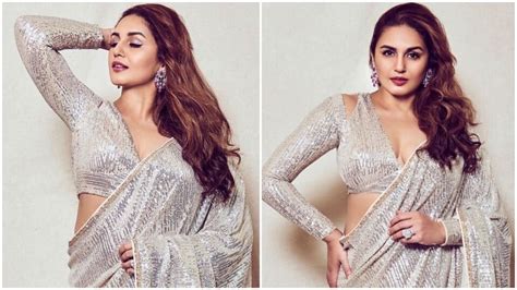 Huma Qureshi In Beautiful Ivory Saree Gives Shaadi Fashion A Sequin Update Patralekhaa Comments