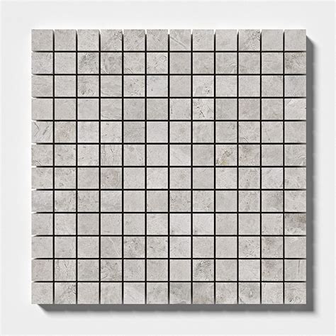 Silver Clouds Polished 1x1 Marble Mosaic 12x12x38 Marble Kitchen