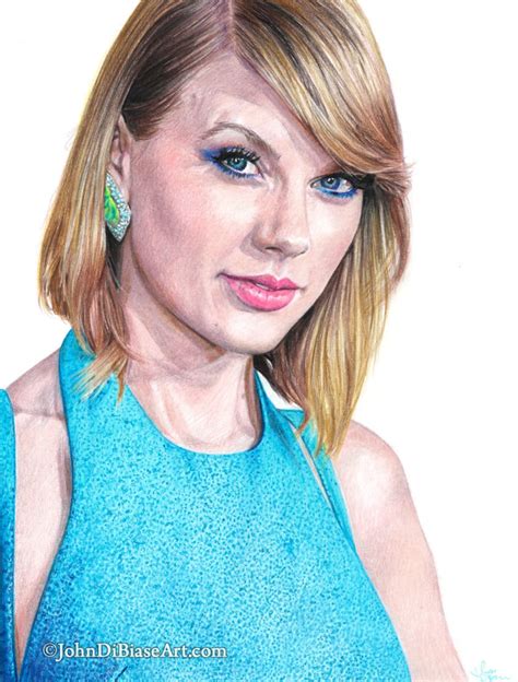 Taylor Swift Colored Pencil Drawing Print Etsy