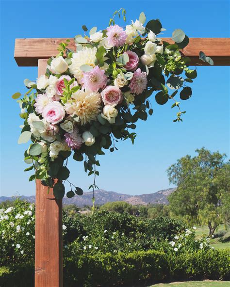 Pink And Ivory Wedding Arch Flowers Weddingarch Pinkflowers