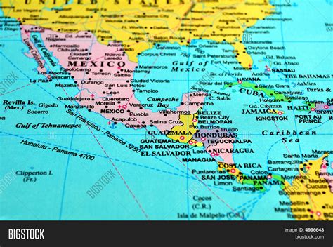 Central America Map Image And Photo Free Trial Bigstock
