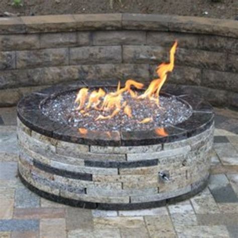 Gas Fire Pit Glass Stones Method Of Stacking The Fire Pit Stones Interior Design Fire Pit