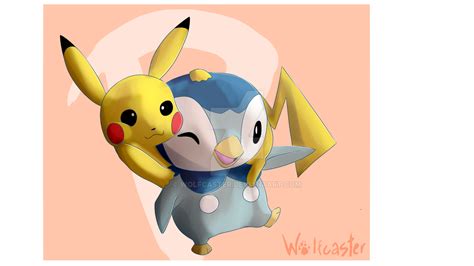 Pikachu And Piplup By Wolfcaster On Deviantart