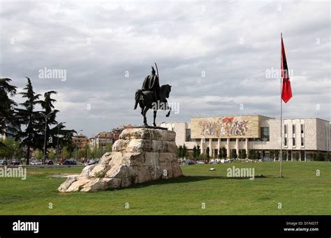 Skanderbeg Square In Tirana Which Is The Capital City Of Albania In The