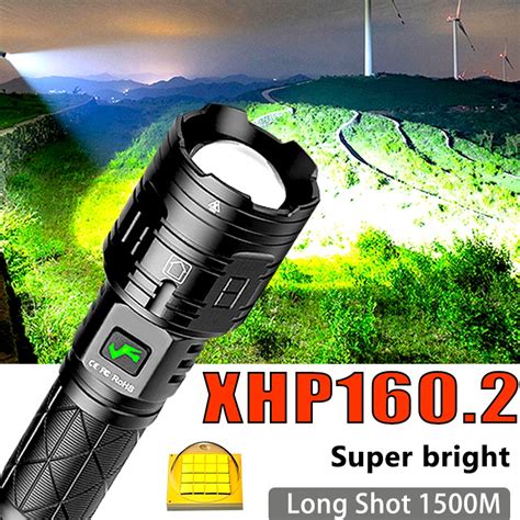 Xhp160 Ultra Bright Led Flashlight 16 Core Super Powerful Zoom Torch