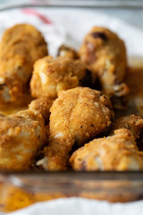 Light & crispy buttermilk fried chicken by foodess. Crispy Baked Chicken Drumsticks | Recipe | Baked chicken ...