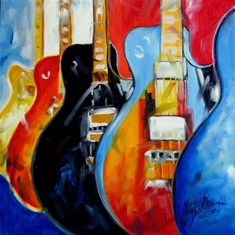 Daily Painters Marketplace Pop Art Guitars In Abstract A 2009 Original