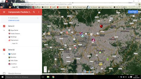 Esporte Mapas E Excel Mapa Interativo Campeonato Paulista