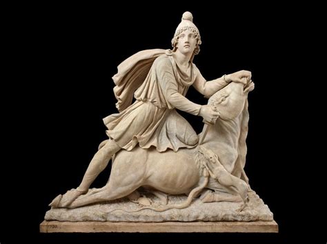 Statue Of Mithras Marble 100200 Ce Rome Italy Trustees Of The