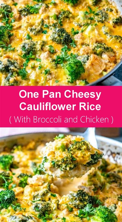 In a small mixing bowl combine seasonings, salt. One Pan Cheesy Cauliflower Rice with Broccoli and Chicken