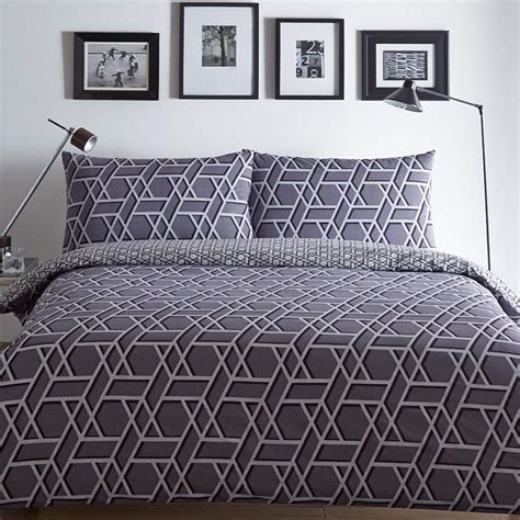 Modern Geometric Double Quilt Duvet Cover And 2 Pillowcase Bedding Bed